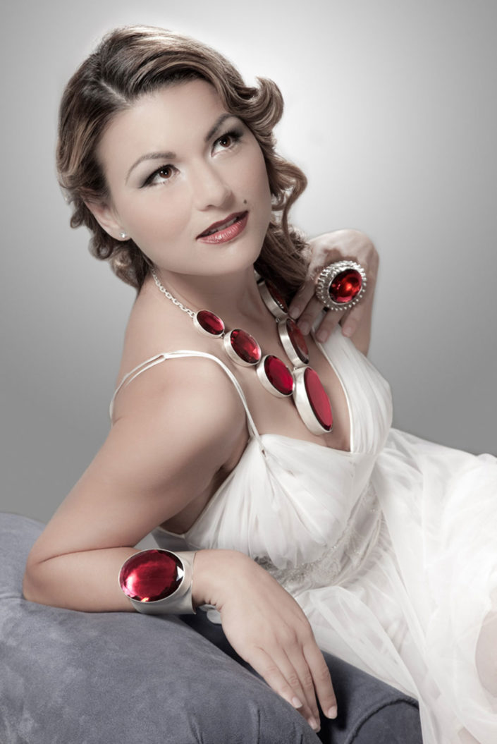 Photograph of model, Martina, wearing jewelry